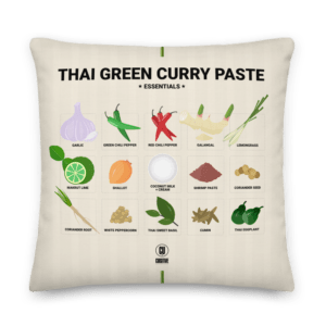 Thai Green Curry Paste Premium Cushion