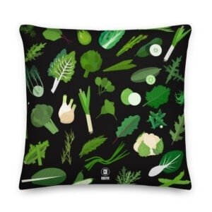 Eat Greens Dark Premium Cushion