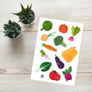 Garden Vegetables Sticker sheet